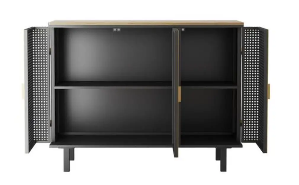 Aoibox Snmx2640 40.35 In W Dark Gray Modern Sideboard With 3 Doors Instructions