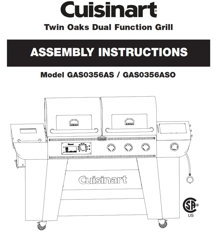 Cuisinart Twin Oaks Dual Function Grill GAS0356AS