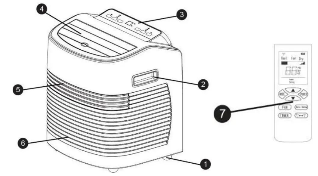 electriQ Compact 9000 BTU Portable Air Conditioner - figure 1