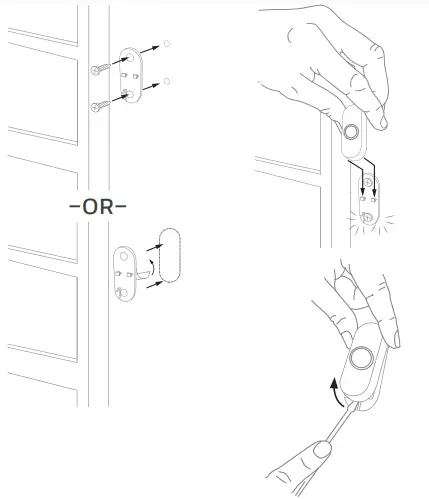 Honeywell DW915NG Portable, Wired & Wireless Doorbell -Install the Push Button