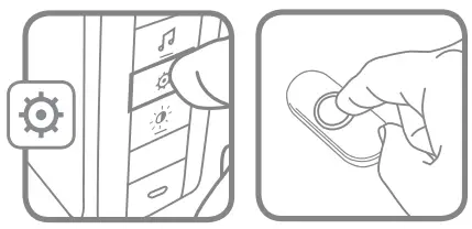 Honeywell DW915NG Portable, Wired & Wireless Doorbell -Setting button