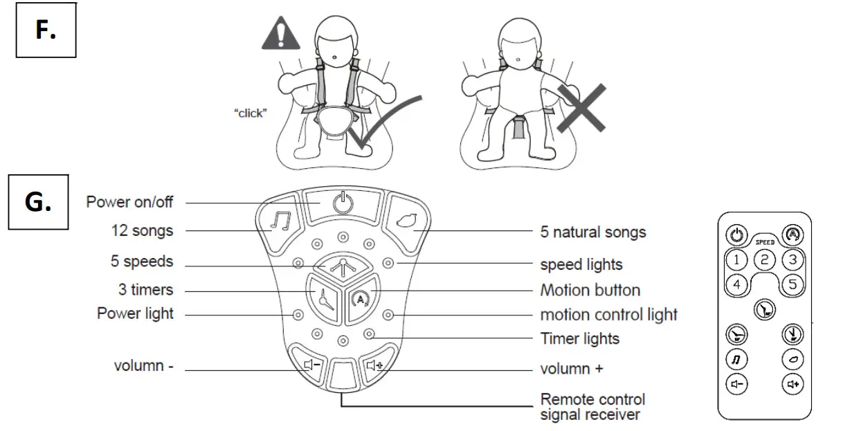 CANGAROO SG402 Electric Swing CLOUD Grey - Figure 6