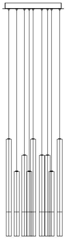 ET2 Contemporary Lighting E11029 Diaphane LED 9-Light Pendant