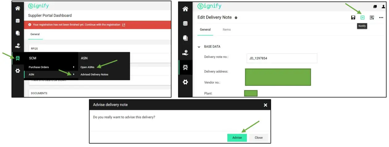 Advanced Shipping Notification