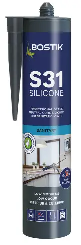 BOSTIK S31 Neutral Cure Sanitary Silicone 310ml Grey