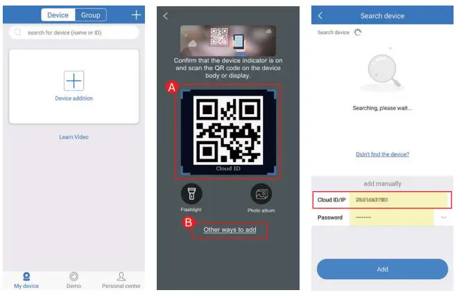 YESKAMO Floodlights Cameras with NVR-POE User Guide - Add Cloud ID