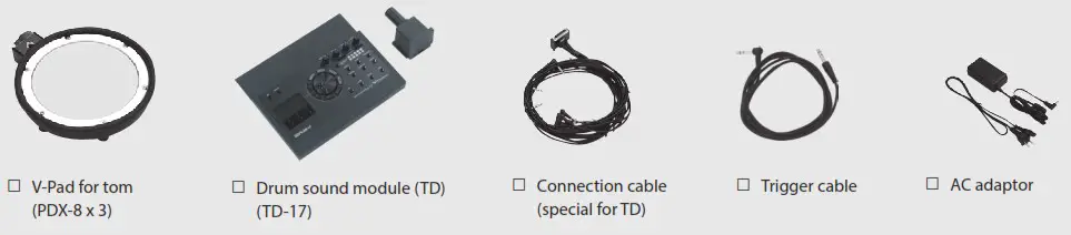 Roland TD 17KVX2 V Drums Series Drumkit - Check the included items 2