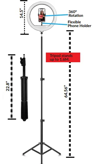 SUPERSONIC-SC-2410SR-Pro-Live-Stream-14-Inch-Floor-Standing-Selfie-Ring-Light-FIG-1