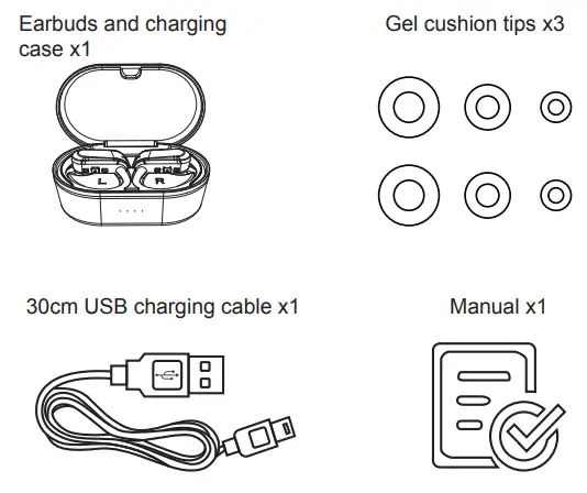 anko 43007639 True Wireless Earbud -what’s in box