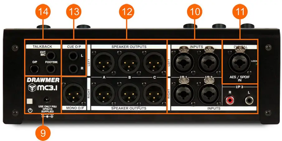 DRAWMER MC3.1 Active Monitor Controller - 11