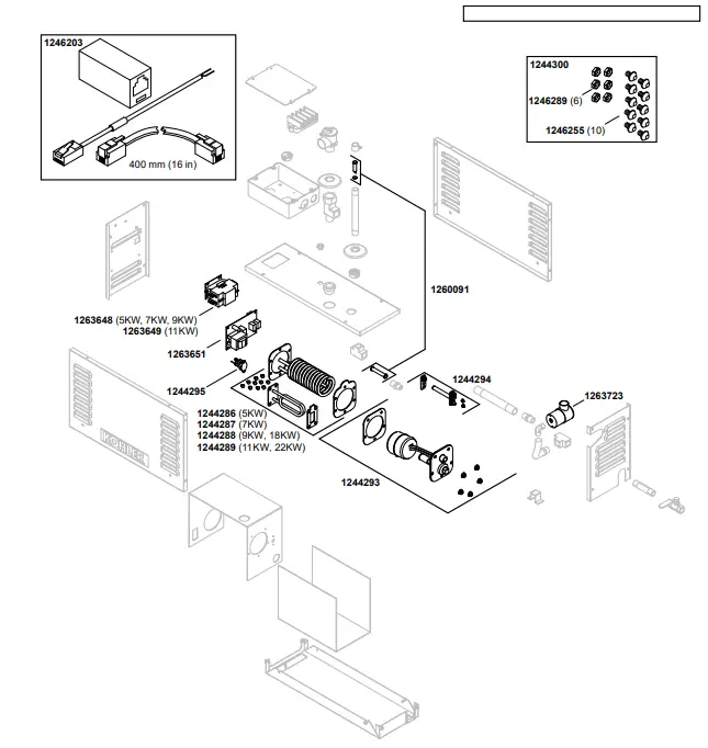 KOHLER K-5526-NA 7kW Steam Generators - parts