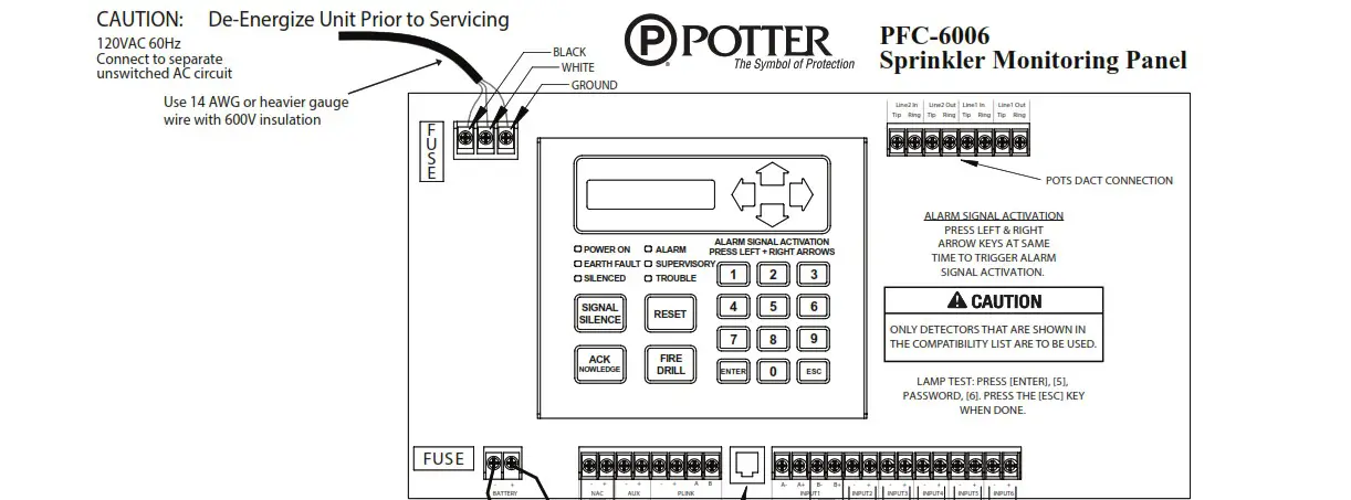POTTER PFC 6006 Conventional Fire Panel - overview 1