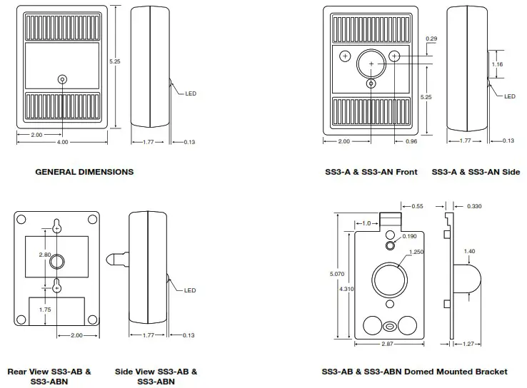Honeywell SS3 Digital Multi Spectrum Electro Optical Fire and Flame Detectors - Applications include 6