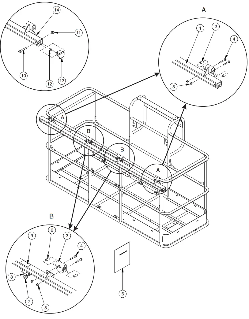 Genie 1256377 Traveling Fall Arrest Anchor System - sliding mid2
