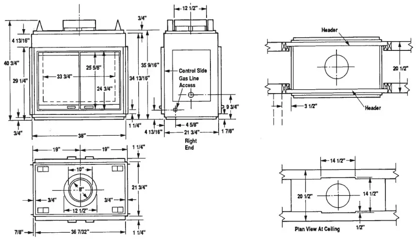 SUPERIOR 8000 Series Decorative Gas Fireplace - overview 3