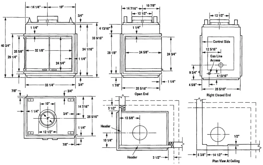 SUPERIOR 8000 Series Decorative Gas Fireplace - overview 5