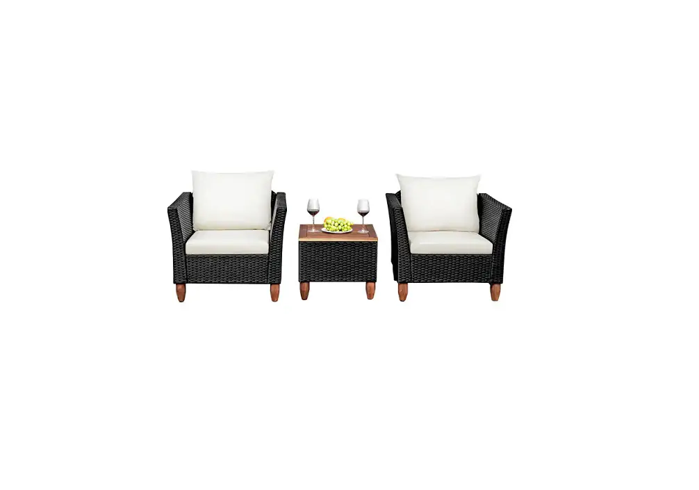 The Home Depot Hw66532 Wicker Chat Set Mixed Wood User Manual