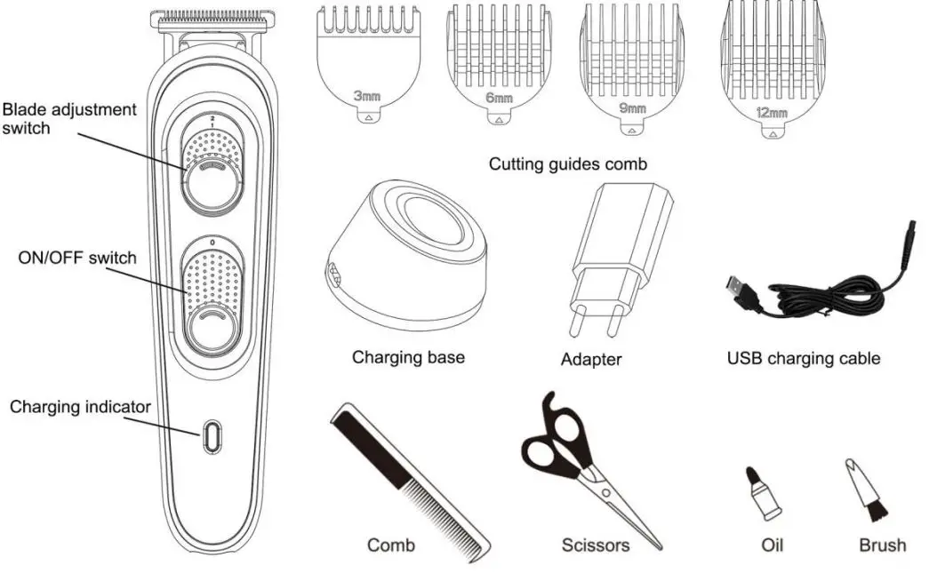 sytech-SY-HC70R-Rechargeable-Hair-Clipper-fig 1