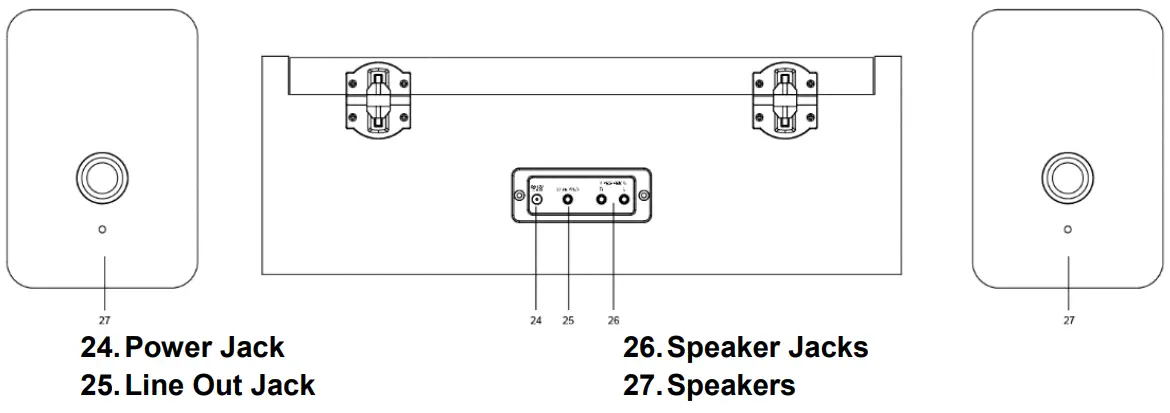 CROSLEY CR7017A Coda 3-Speed Bluetooth Turntable - Fig 1