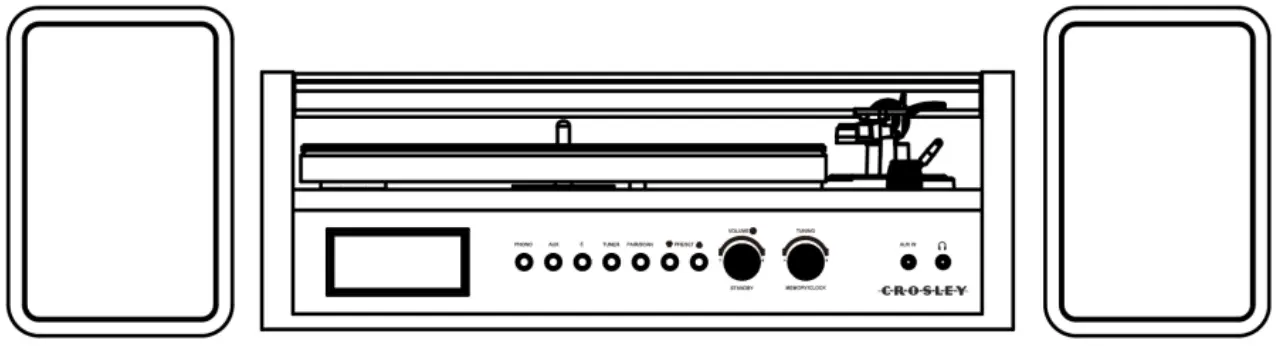CROSLEY CR7017A Coda 3-Speed Bluetooth Turntable