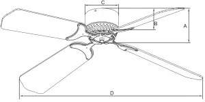 LaSalle Bristol Light Ceiling Dimension Reference