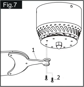 LaSalle Bristol Light Ceiling Fan 36 FIG 7