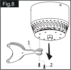 LaSalle Bristol Light Ceiling Fan 36 FIG 8