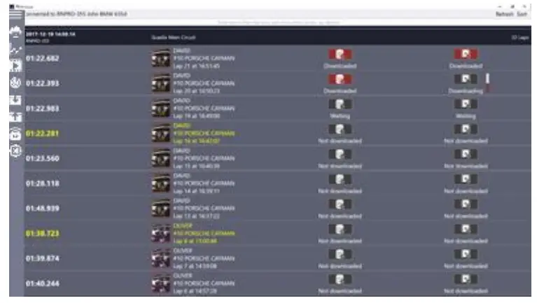 Race Navigator RN Analyzer for Windows -- Laps