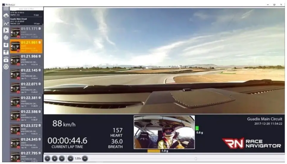 Race Navigator RN Analyzer for Windows -- VIDEO PLAYER