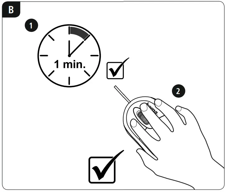 hama 00182600 3 Button Mouse -mc2
