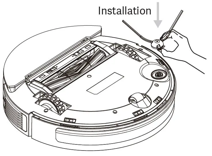 Clean replace side brush 1