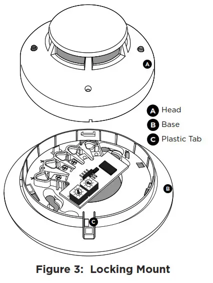 DMP 2W-BLX Addressable Smoke Detector- Fig 3