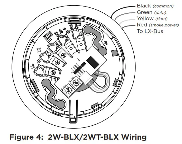 DMP 2W-BLX Addressable Smoke Detector- Fig 4