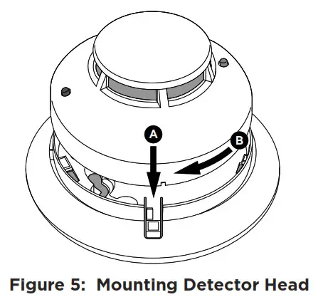 DMP 2W-BLX Addressable Smoke Detector- Fig 5