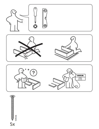 IKEA 303.818.52 LUSTIGT Wall Shelf Instruction fig1