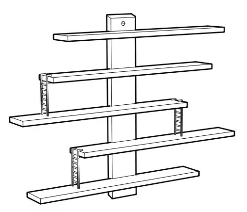 IKEA 303.818.52 LUSTIGT Wall Shelf Instruction