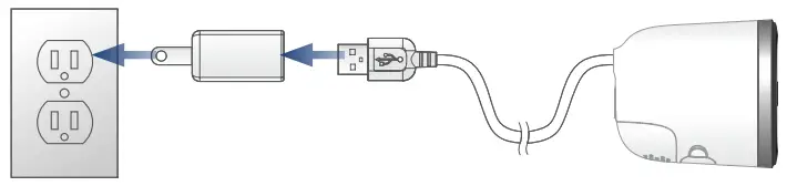 LOREX W482CAD Series 2K Wi-Fi Camera - Connect power