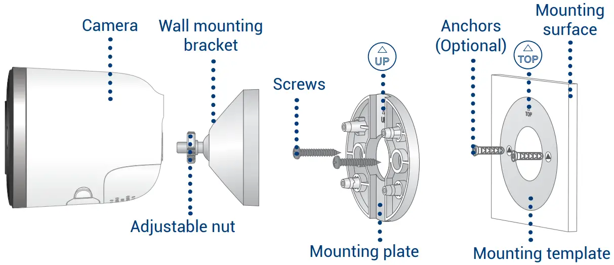 LOREX W482CAD Series 2K Wi-Fi Camera - Wall Mounting