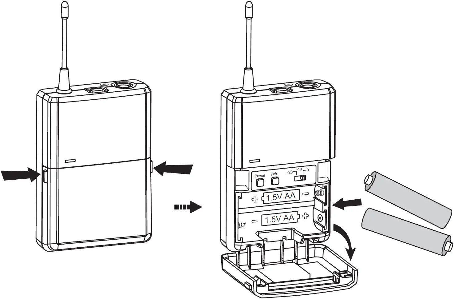 Set up the Handheld Microphone or Bodypack Transmitter 01