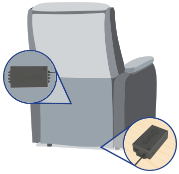 RAFFEL SYSTEMS BP512 Battery Pack for Motion Furniture - Battery Placement
