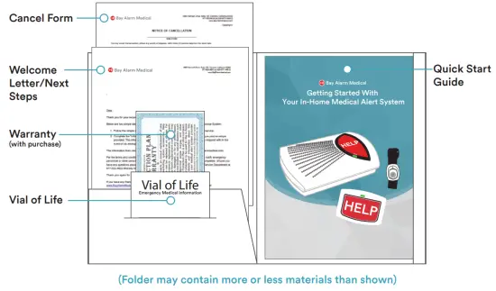 Bay Alarm Medical 003L In Home Medical Alert System - Folder