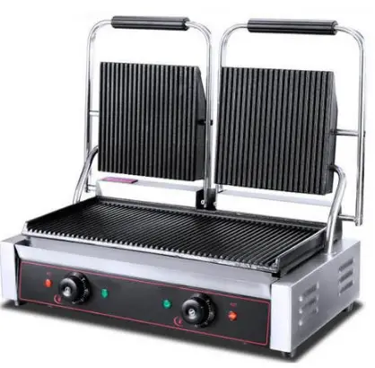 Globe-GPGDUE14D-Electric-Countertop-Panini-Grills-