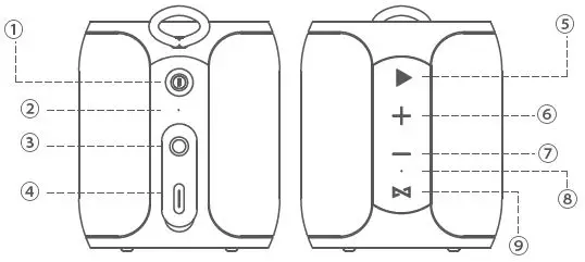MIATONE QBOX Waterproof Bluetooth Speaker fig1