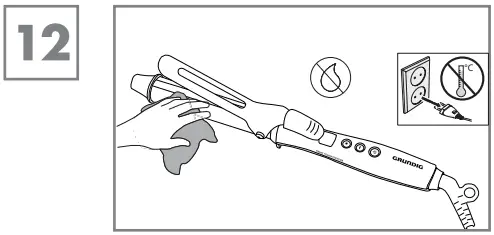 GRUNDIG HS 6430 Curl Sensation Hair Styler - Cleaning device