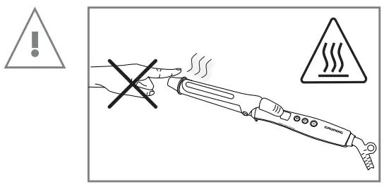 GRUNDIG HS 6430 Curl Sensation Hair Styler - Warning 1