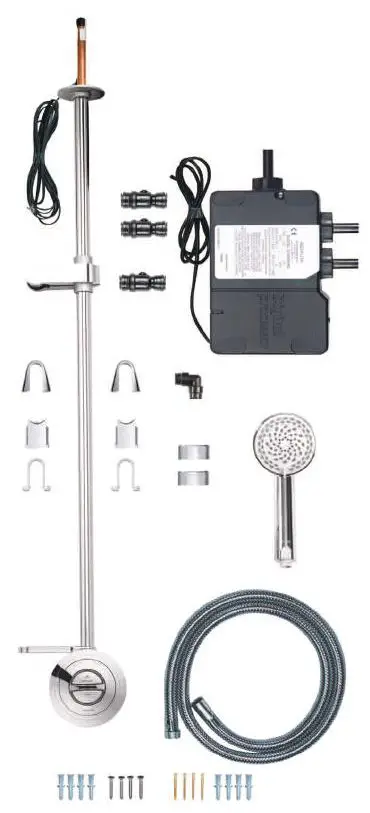 AQUALISA 400114 Digital Exposed with Adjustable Height Head fig2