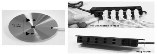 EAGLE G009MG Set of 6 White LED Puck Lights with PSU - power supply t