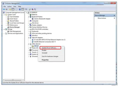 MEDIATEK MT7921K Wireless Module User Guide - Right Click on Wifi