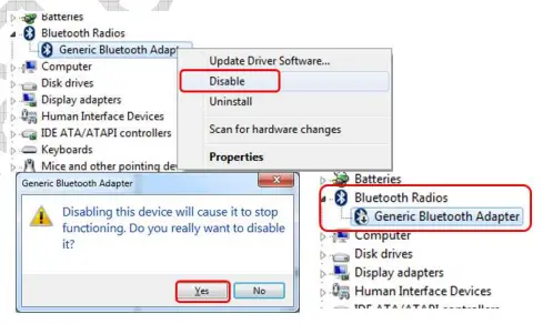 MEDIATEK MT7921K Wireless Module User Guide - Right click the Generic Bluetooth Adapter