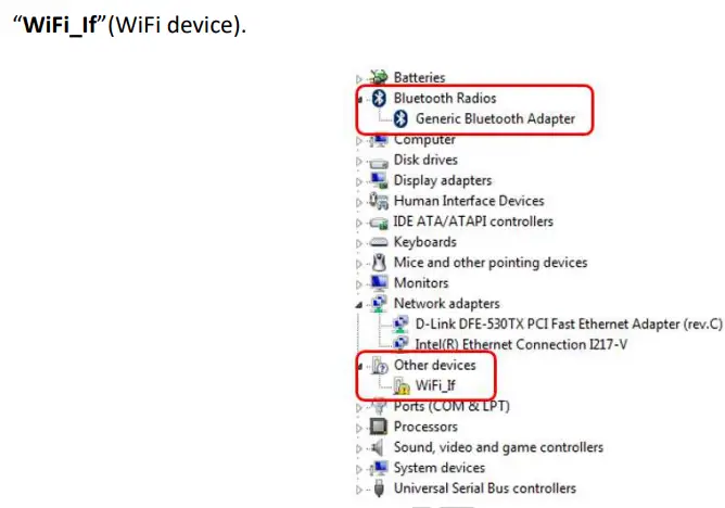 MEDIATEK MT7921K Wireless Module User Guide - Window Device Manager would discover
